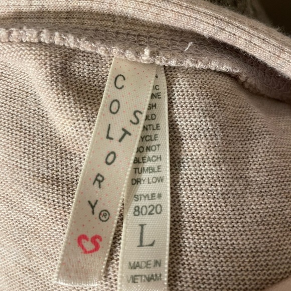 Colorstory Snap Cardi in Oatmeal, fits like a small - Picture 5 of 5